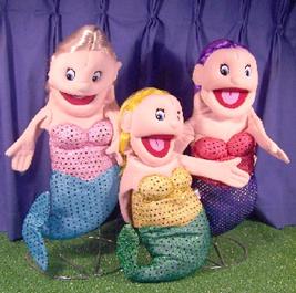 Mermaids Three Full-Bodied Hand Puppets