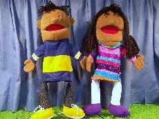 #1 Double Face Boy & Girl Hand Puppets