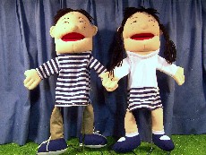 #3 Double Face Boy & Girl Hand Puppets