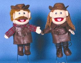 Cowboy & Cowgirl Hand Puppets